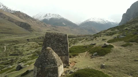 Beautiful flight on a drone with a view of the Caucasus mountains 動画素材 168489145