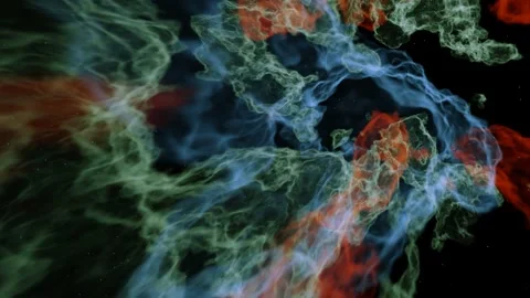 Beautiful flight through the nebula Stock-Footage 158733465