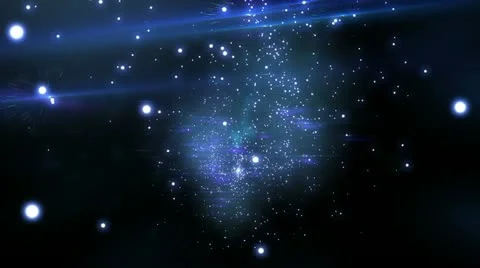 Beautiful Flight through the stars. Looped animation. HD 1080. Stock Footage