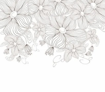 Beautiful floral background Stock Illustration