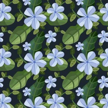 Beautiful floral background, seamless pattern. Stock Illustration