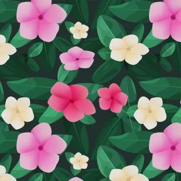 Beautiful floral background, seamless pattern. Stock Illustration