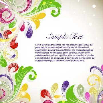 Beautiful floral background with space for your message. EPS 10. Stock Illustration