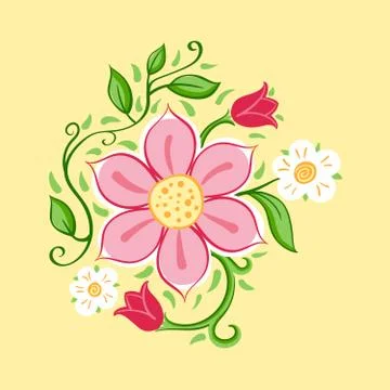 Beautiful floral composition Illustrazione stock