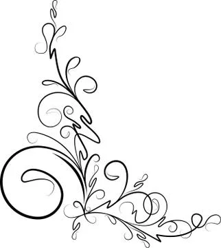 Beautiful floral corner イラスト素材