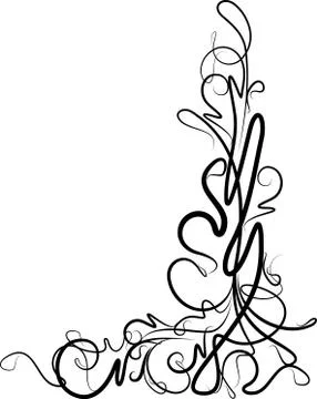 Beautiful floral corner Stock-Illustration