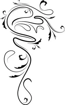 Beautiful floral corner Stock Illustration