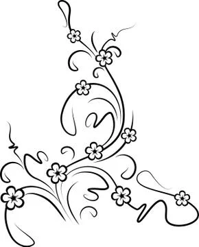 Beautiful floral corner イラスト素材