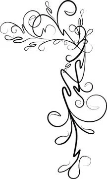 Beautiful floral corner Stock Illustration