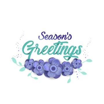 Beautiful floral elements frame with calligraphy イラスト素材