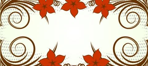 Beautiful floral frame Stock Illustration