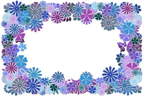 Beautiful Floral frame Stock Illustration