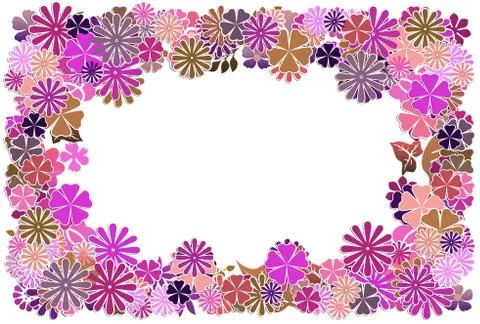 Beautiful Floral frame Stock Illustration