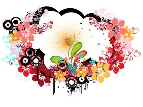 Beautiful floral pattern background Illustrazione stock