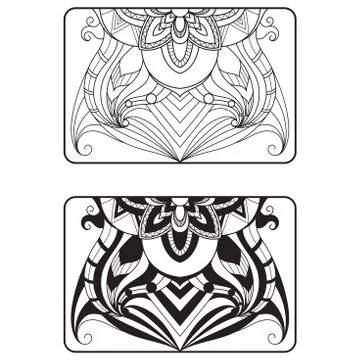 Beautiful floral pattern with curls. Stock Illustration