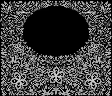 Beautiful floral pattern, a design element in the old style. Stock Illustration