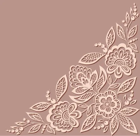 Beautiful floral pattern, a design element in the old style. 스톡 일러스트