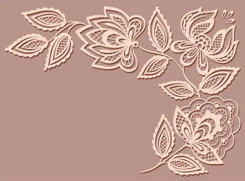 Beautiful floral pattern, a design element in the old style. Stockillustratie