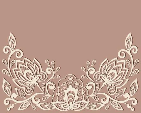 Beautiful floral pattern, a design element in the old style. 스톡 일러스트