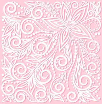 Beautiful floral pattern, a design element in the wedding style. Stock Illustration