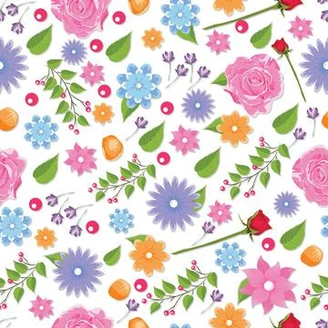 Beautiful floral seamless pattern background 스톡 일러스트