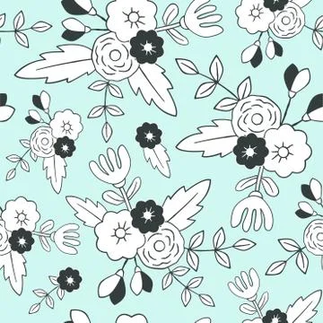 Beautiful floral seamless pattern. Illustrazione stock