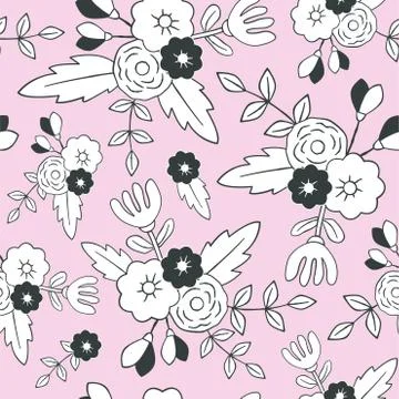 Beautiful floral seamless pattern. Stock Illustration