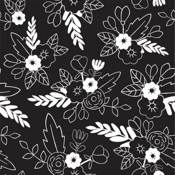 Beautiful floral seamless pattern. Stock Illustration
