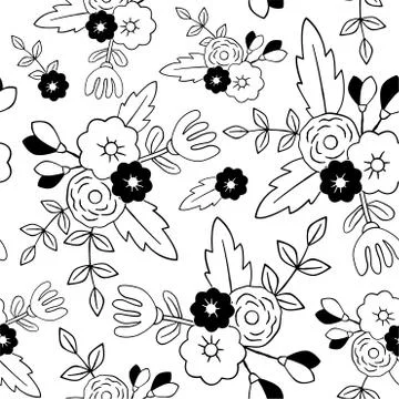 Beautiful floral seamless pattern. Stock Illustration