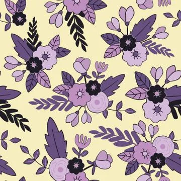 Beautiful floral seamless pattern. Stock Illustration