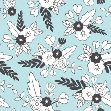Beautiful floral seamless pattern. Stock Illustration