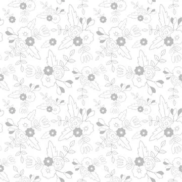 Beautiful floral seamless pattern. Stock Illustration