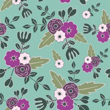 Beautiful floral seamless pattern. Stock Illustration