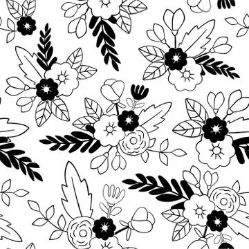Beautiful floral seamless pattern. Stock Illustration