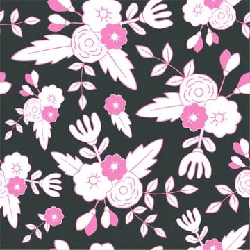Beautiful floral seamless pattern. Stock Illustration