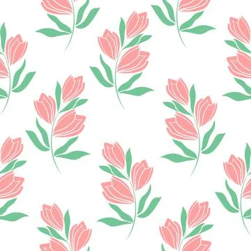 Beautiful floral seamless pattern vector illustration Stock Illustration