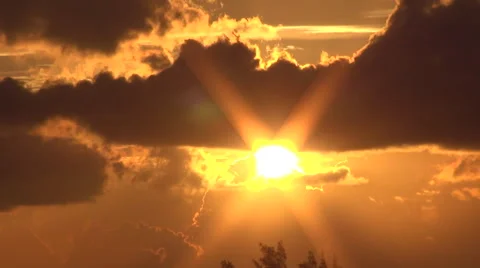 Beautiful florida sunrise with clouds time lapse Stock Footage