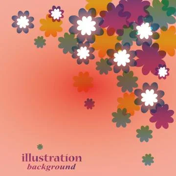 Beautiful flower backgrounds Stock Illustration