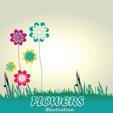 Beautiful flower backgrounds Stockillustratie