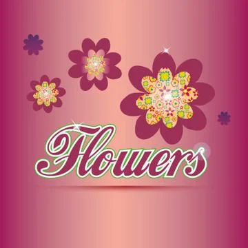Beautiful flower backgrounds Stock Illustration