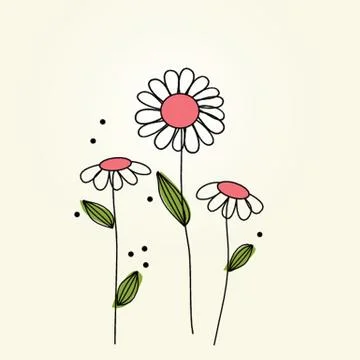 Beautiful flower daisy on background 스톡 일러스트