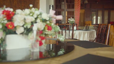 Beautiful Flower in The Hall Stock Footage 160091951