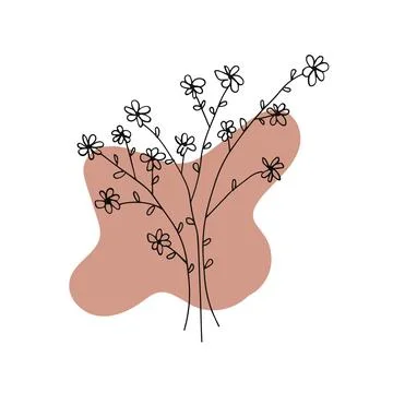 Beautiful flower images, illustrations, sharp images. Stock Illustration