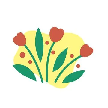 Beautiful flower images, illustrations, sharp images. Stock Illustration