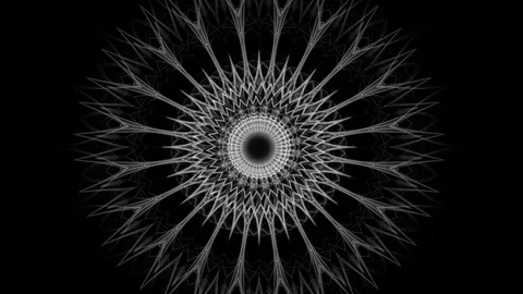 Beautiful flower ornament with rotating elements - seamless looping (FULL HD) Stockbeeldmateriaal 83157017