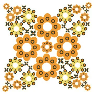 Beautiful flower pattern design Stock Illustration