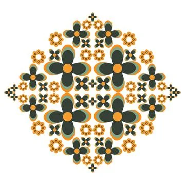 Beautiful flower pattern design Stock Illustration