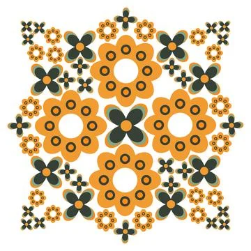 Beautiful flower pattern design Stock Illustration