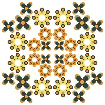 Beautiful flower pattern design Stock Illustration