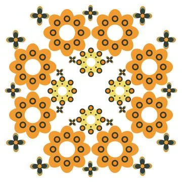 Beautiful flower pattern design Stock Illustration